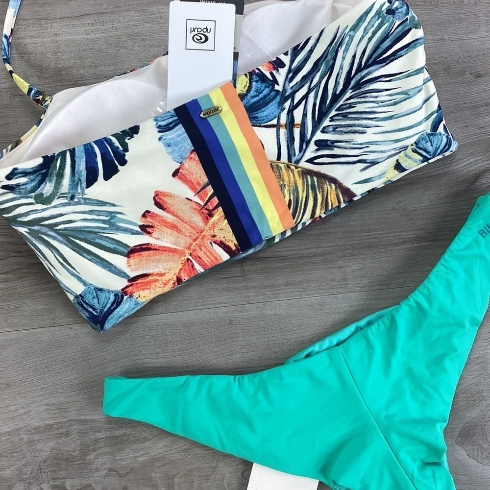 ☀️BILLABONG☀️RIP CURL☀️ SAYULITA L/L BANDEAU SOL SEARCHER TANGA BIKINI Suit